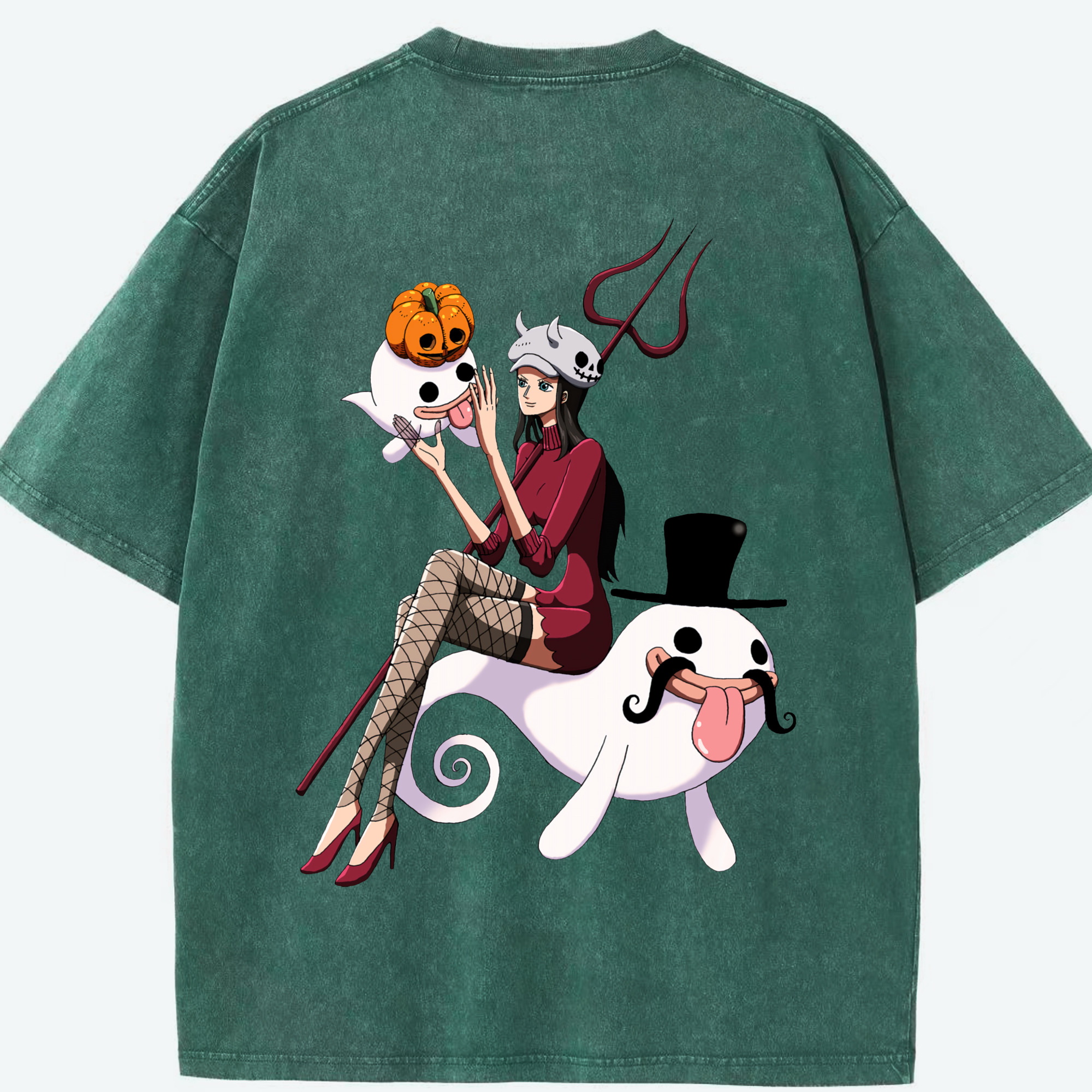 ワンピース ニコ・ロビン ONE PIECE Nico Robin 綿100% ヴィンテージ風 半袖Tシャツ（背面プリント）
